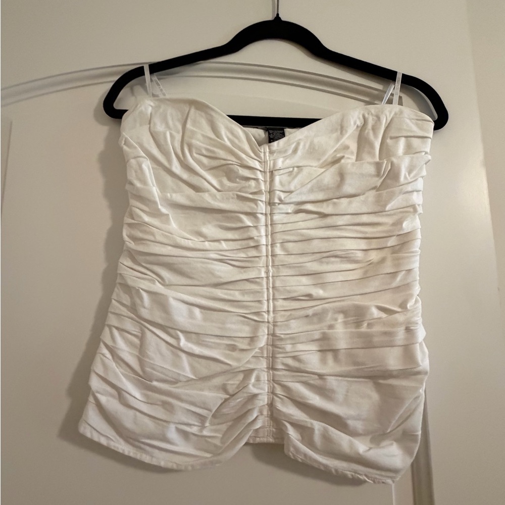 Laundry By Shelli Segal Cream Strapless Top